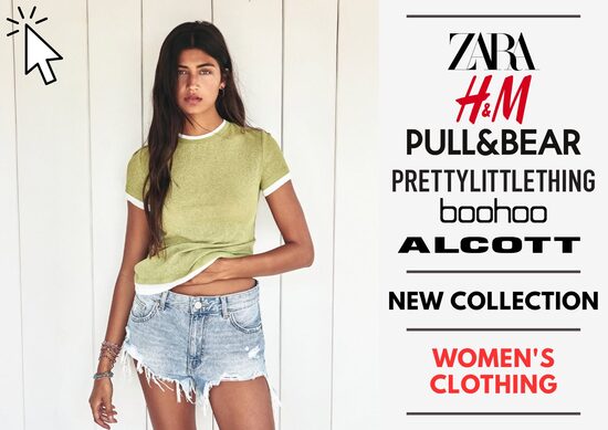 BRAND MIX WOMEN'S COLLECTION FROM 2,50€ / PIECE (ZARA,H&M,PULL&BEAR,PLT,BOOHOO,ALCOTT, ETC...)